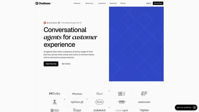 Chatbase AI Agents vendor website preview