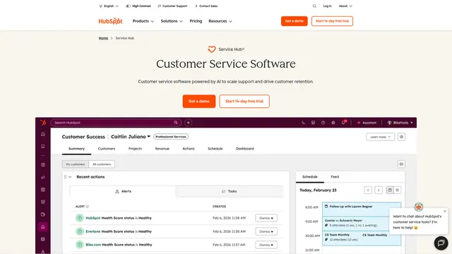 Breeze Customer Agent vendor website preview