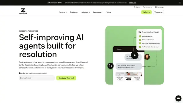 AI Agents vendor website preview